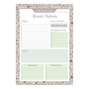 Bloco Planner Diário A5 (Relógio) - 30 folhas - Personalizado