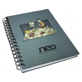 Caderno Capa Dura Laminado Wire-o - 15x21cm - 102 folhas