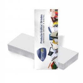 Folhetos 10x30cm Couchê 115g 10x30cm 4x0 ou 4x4 (CMYK)  Corte Reto 